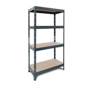 Стелаж метален Ar shelving RIVET S поцинкован метален стелаж с 4 рафта и товароносимост 175 кг